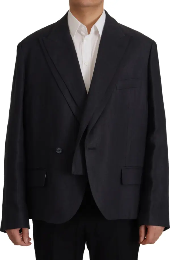 Blue Linen Formal Mens Blazer Jacket
