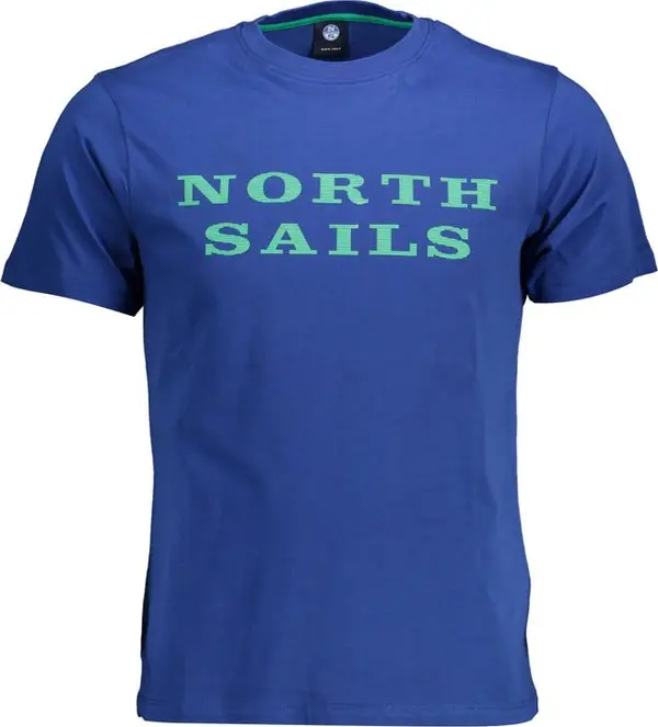Blue Cotton Men T-Shirt
