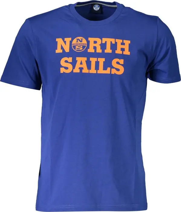 Blue Cotton Men T-Shirt