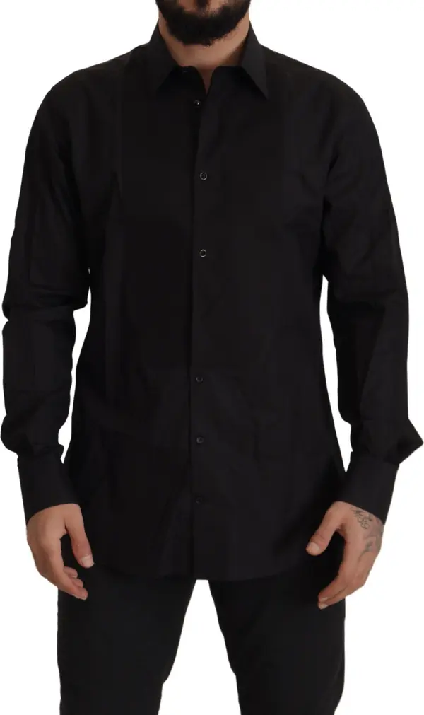 Black GOLD Slim Fit Tuxedo Dress Shirt