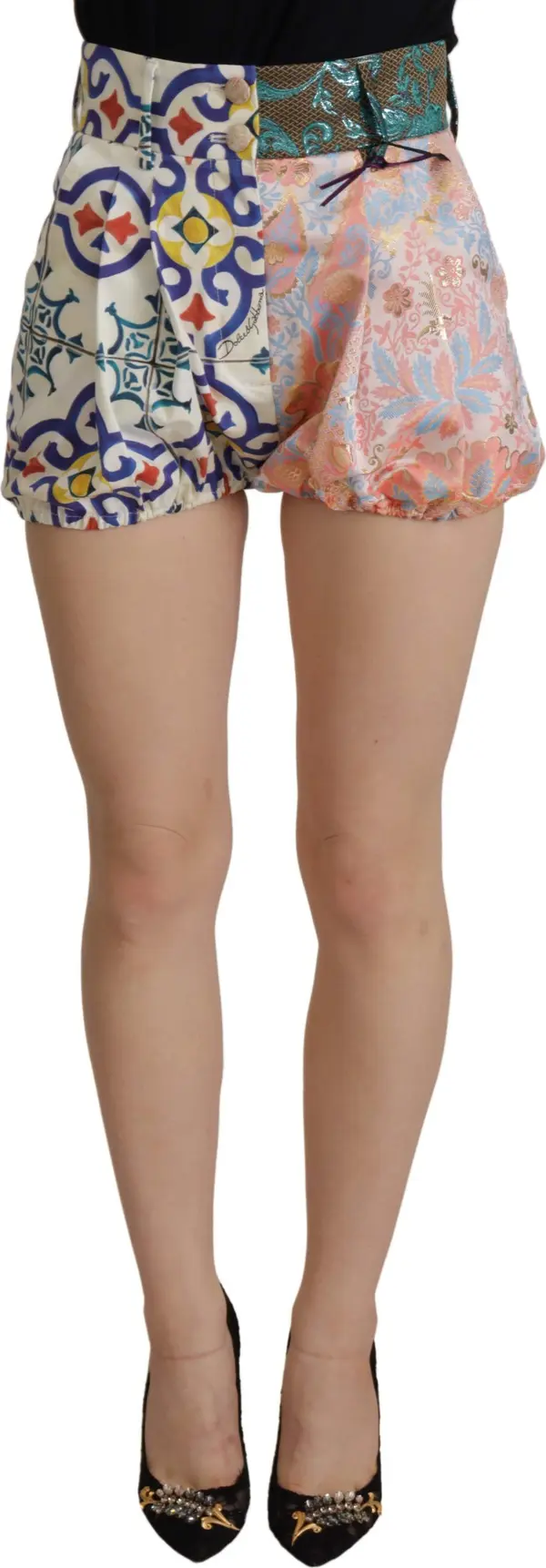 Multicolor High Waist Hot Pants Shorts