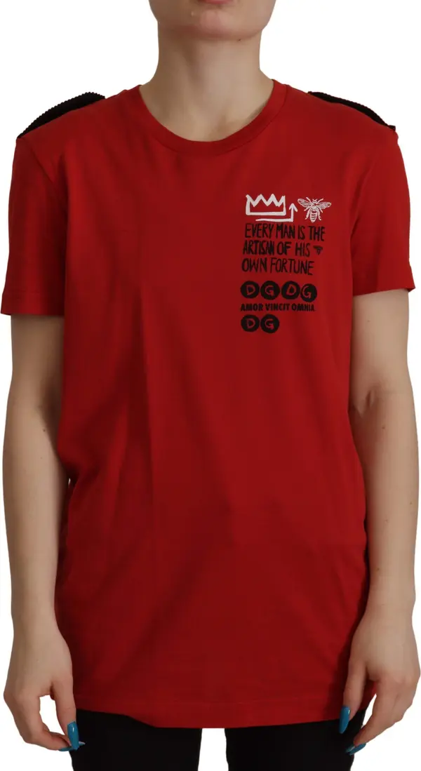 Red Amor Vincit Omnia Crewneck T-shirt