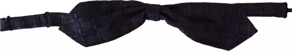 Blue Geometric Silk Adjustable Neck Papillon Tie