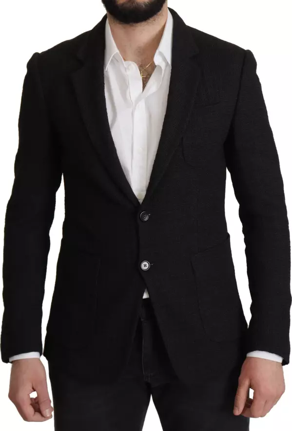 Black Single Breasted Coat Men Blazer
