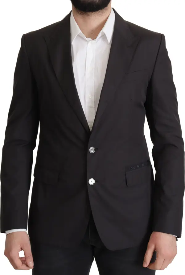 Black Single Breasted TAORMINA Breasted Blazer