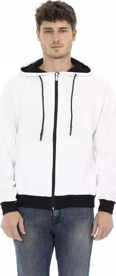 White Cotton Men Sweater
