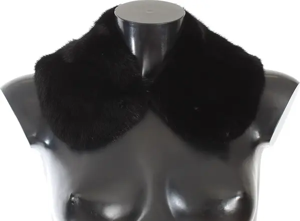 Black Mink Fur Shoulder Collar Scarf