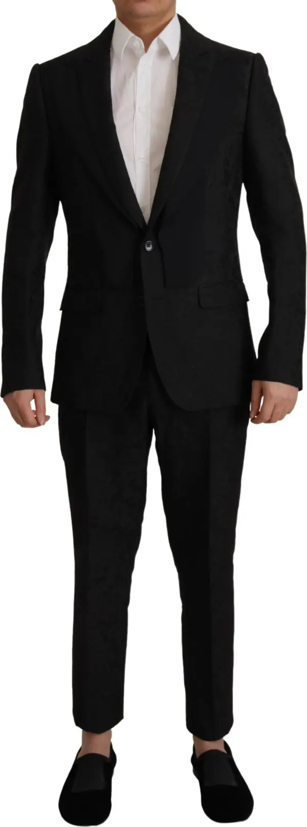 Black Polyester Formal 2 Piece MARTINI Suit