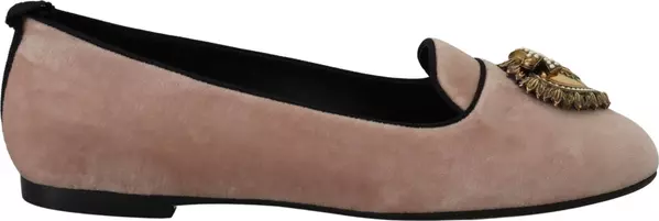 Pink Velvet Slip Ons Loafers Flats Shoes