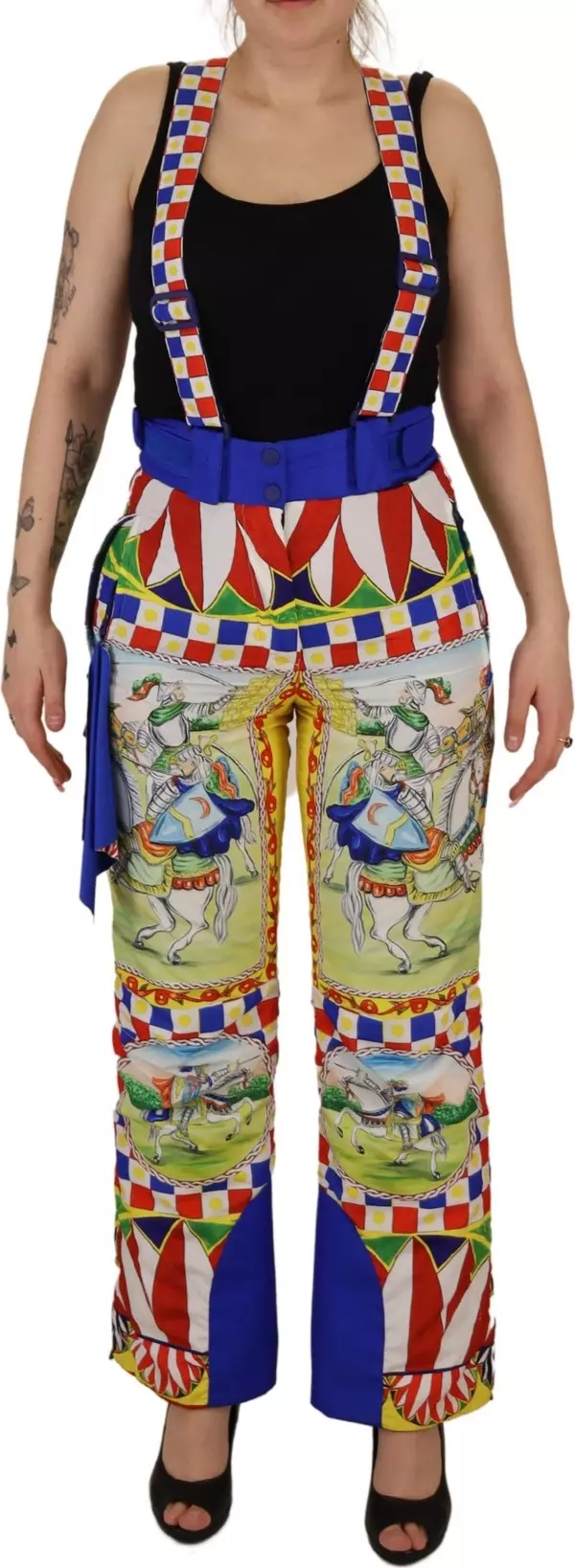 Multicolor Printed Snow Trouser Pants