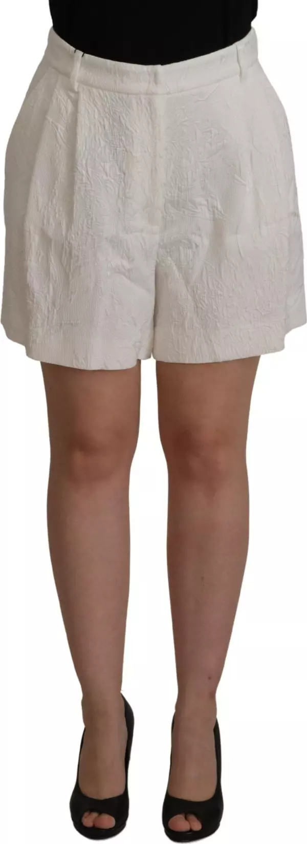 White High Waist Culotte Cotton Shorts