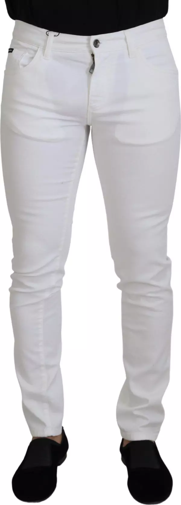 White Slim Skinny Stretch Cotton Denim Jeans