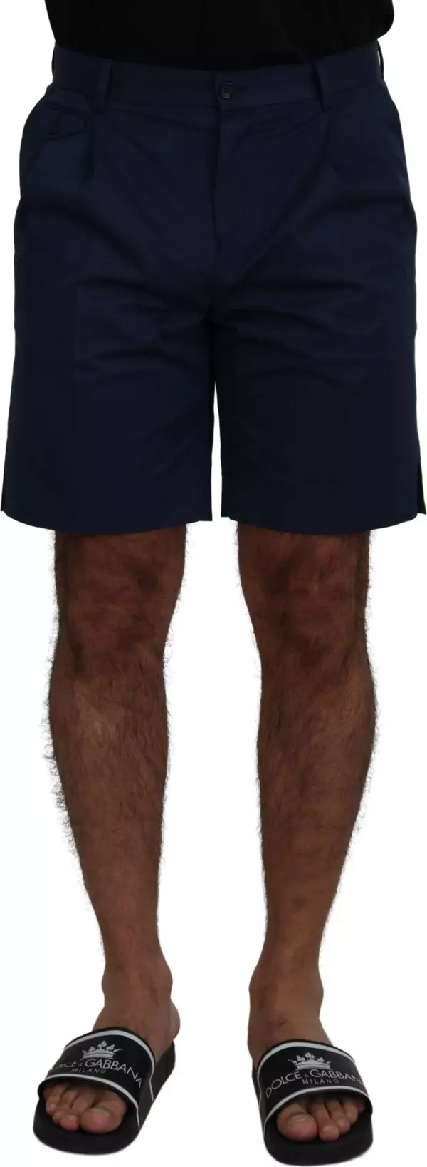 Blue Chinos Cotton Stretch Casual Shorts