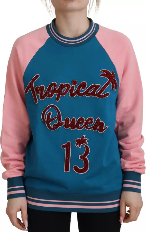 Blue Pink Queen Sequin Crystal Sweater
