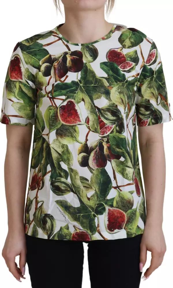 Crew-neck Cotton Top Blouse Fruit T-shirt