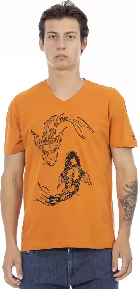 Orange Cotton Men's T-Shirt