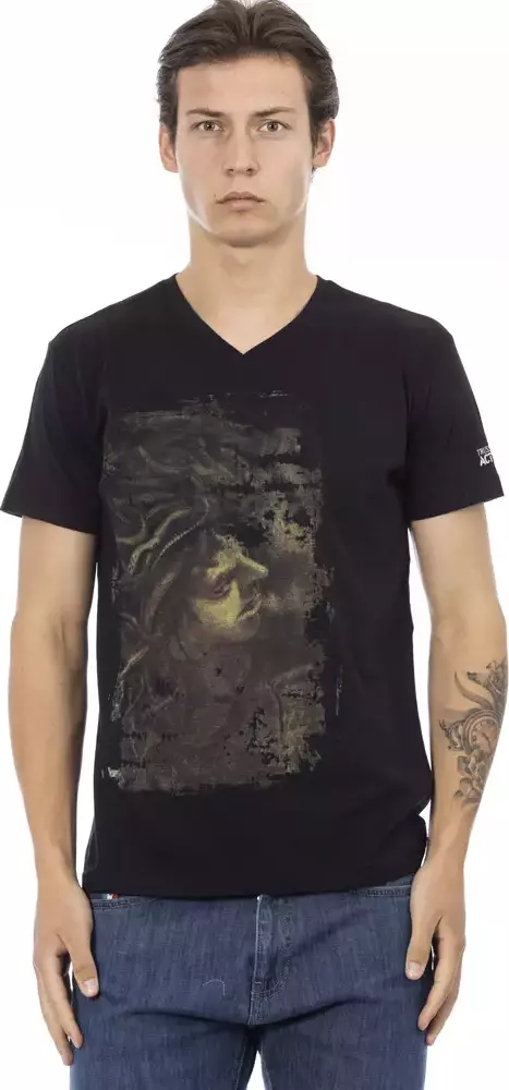 Black Cotton Men's T-Shirt