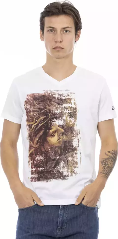 White Cotton Men's T-Shirt
