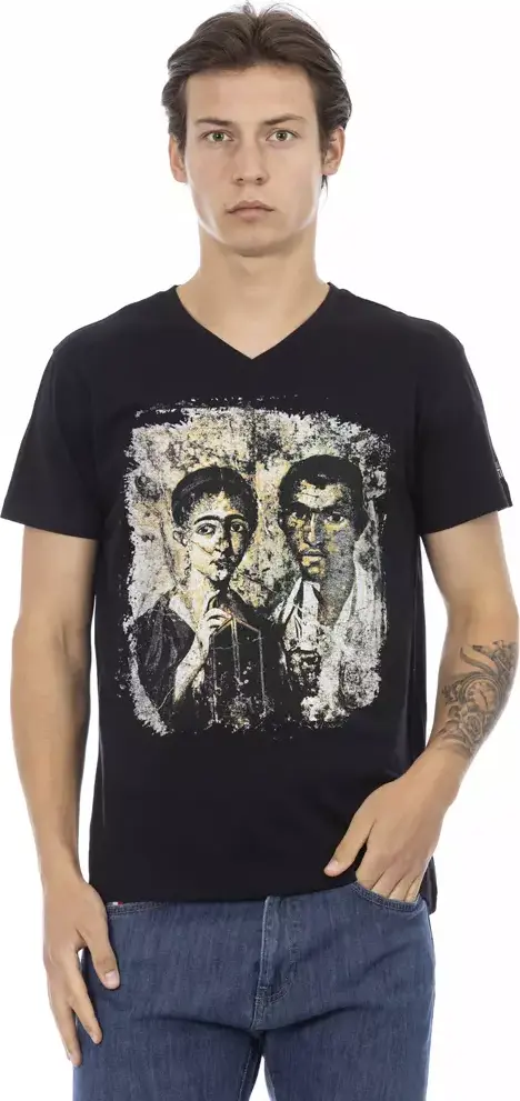 Black Cotton Men's T-Shirt