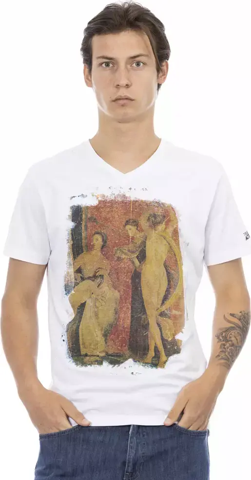 White Cotton Men's T-Shirt