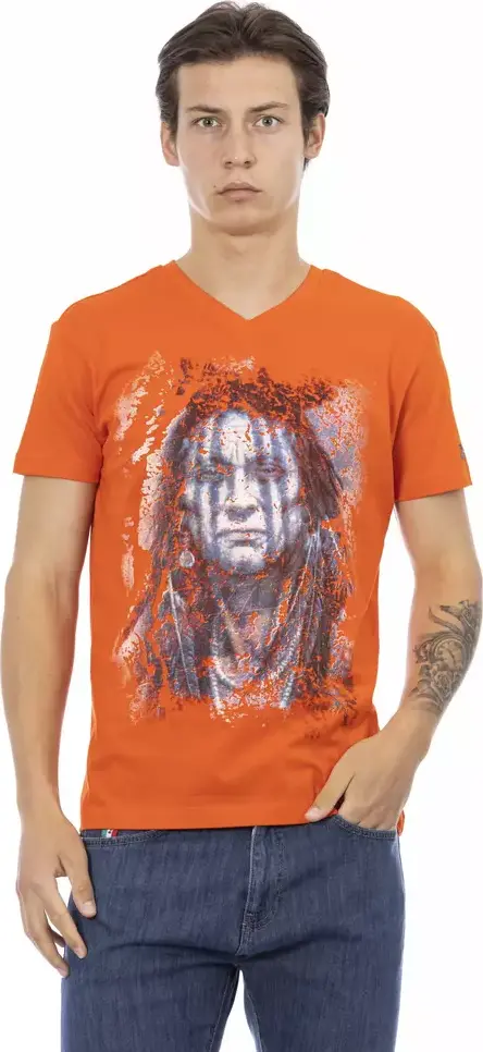 Orange Cotton Men's T-Shirt