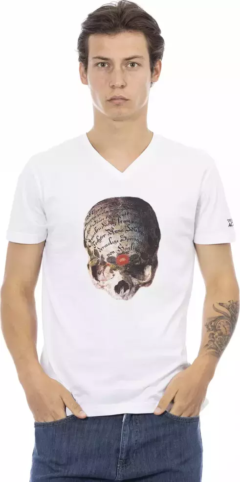 White Cotton Men's T-Shirt