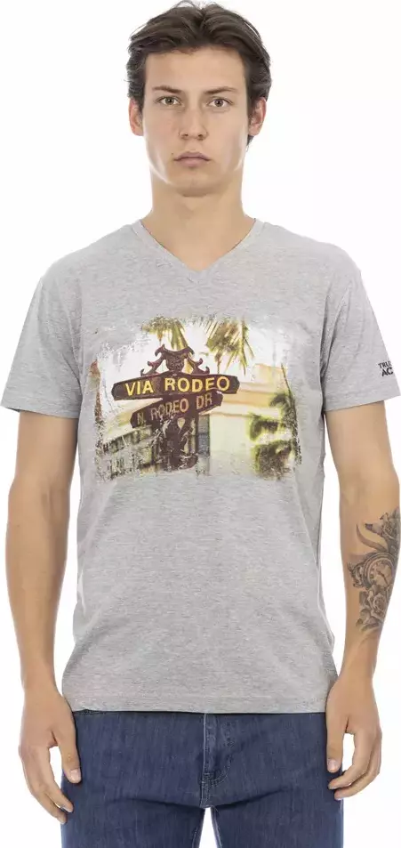 Gray Cotton Men's T-Shirt