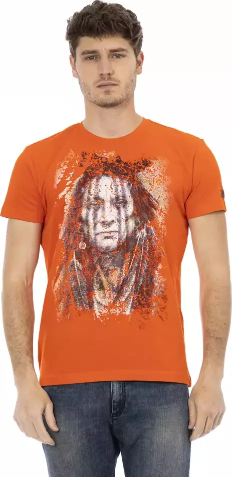 Orange Cotton Men's T-Shirt