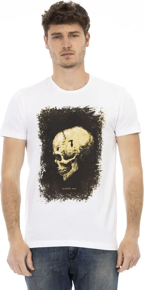 White Cotton Men's T-Shirt