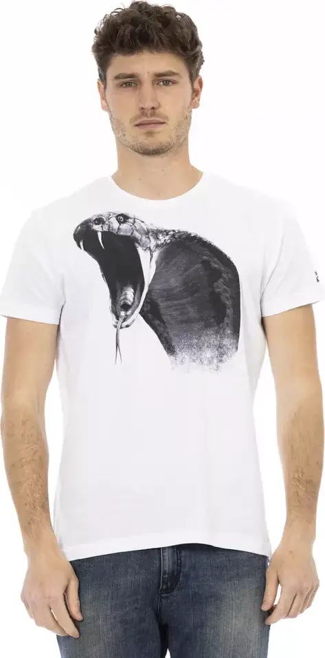 White Cotton Men T-Shirt