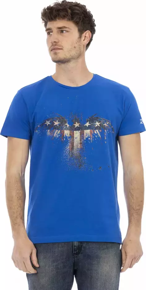 Blue Cotton Men's T-Shirt