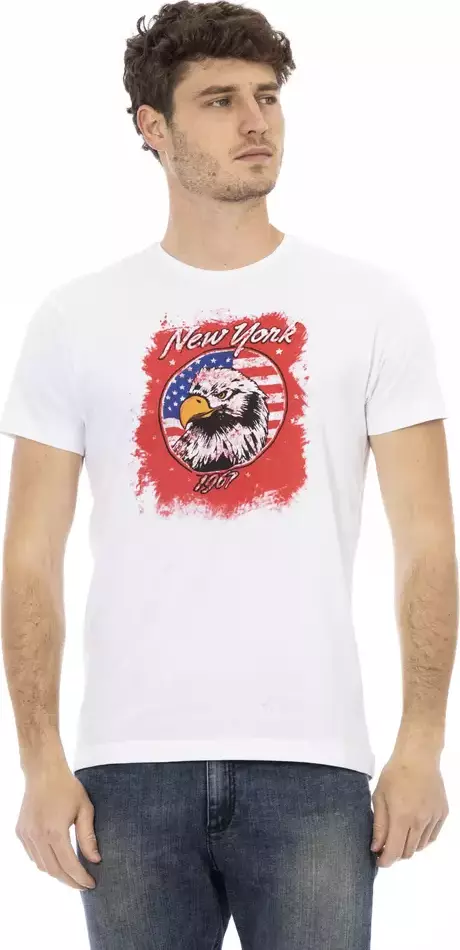 White Cotton Men T-Shirt