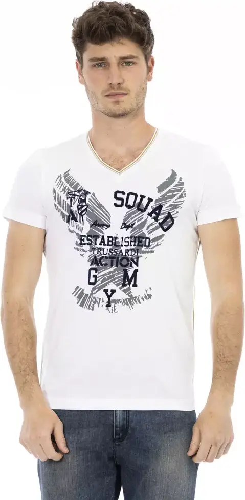 White Cotton Men's T-Shirt