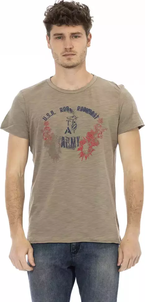 "Green Cotton Men T-Shirt"