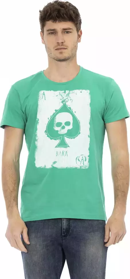 Green Cotton Men T-Shirt