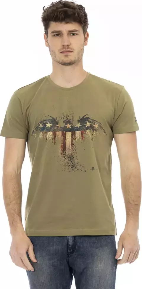 Green Cotton Men's T-Shirt
