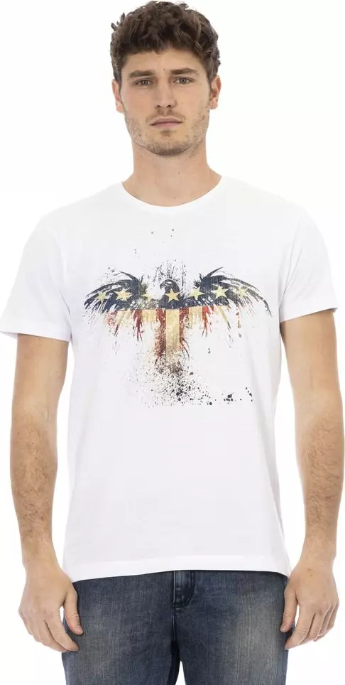 White Cotton Men T-Shirt