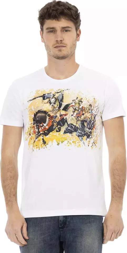 White Cotton Men T-Shirt
