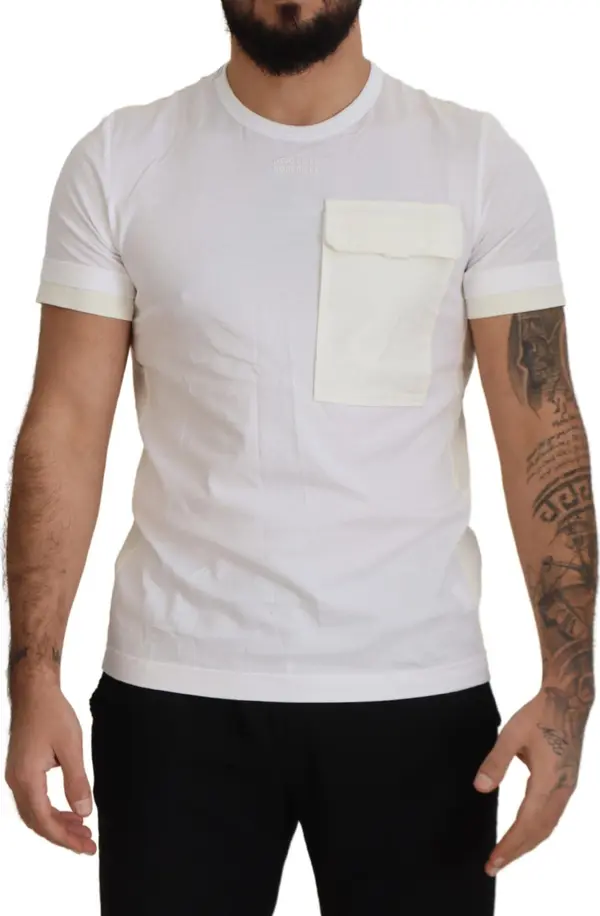 White Flap Pocket Short Sleeves T-shirt