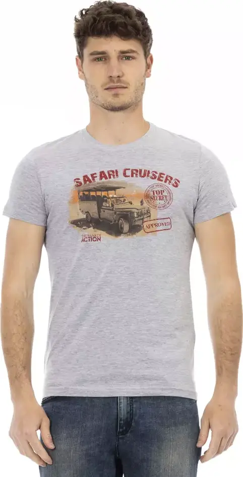 Gray Cotton Men's T-Shirt