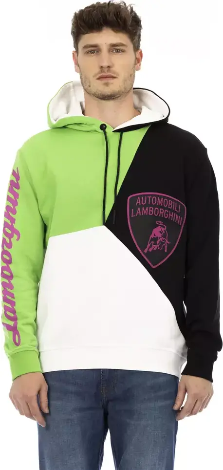 White Cotton Men Sweater with Hood