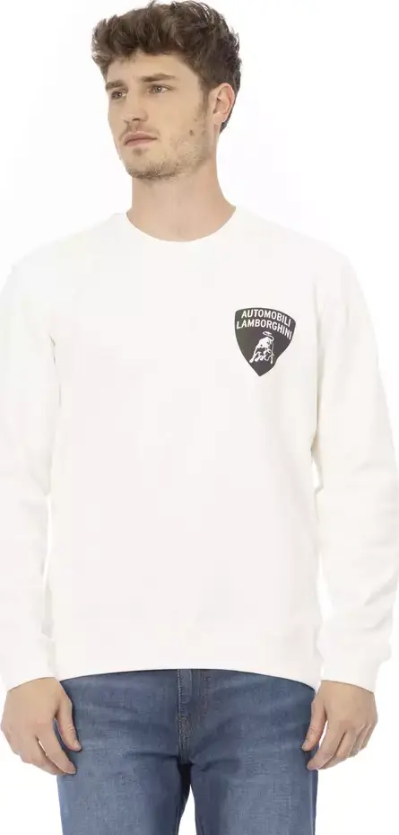 White Cotton Men's Sweater