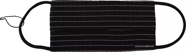 Black White Stripes Elastic Ear Strap One Size Face Mask