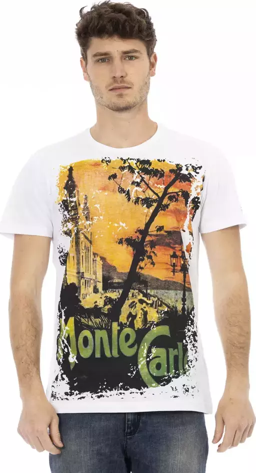 White Cotton Men T-Shirt