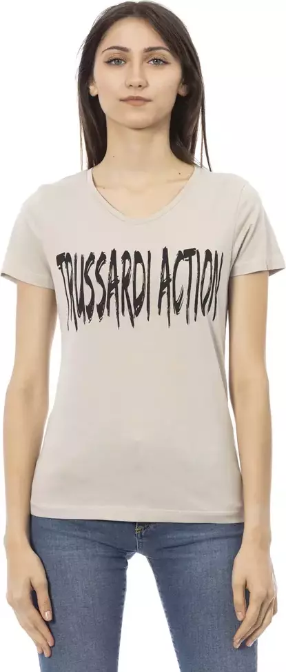 Beige Cotton Women Top