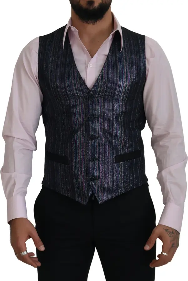 Multicolor Polyester Waistcoat Dress Formal Vest
