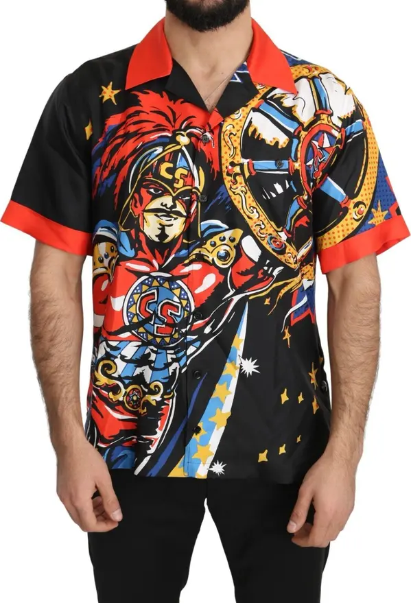 Multicolor Printed Short Sleeves Casual Shirt