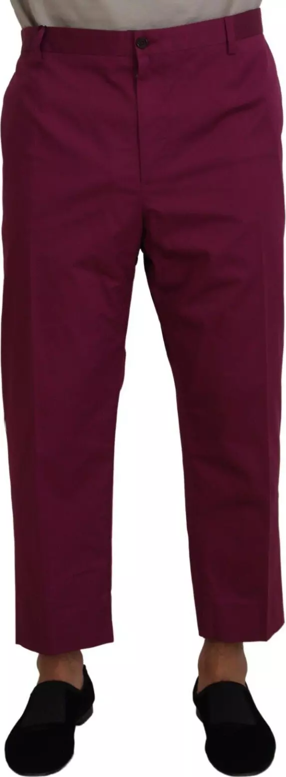 Magenta Cotton DG Logo Pocket Trouser Pants