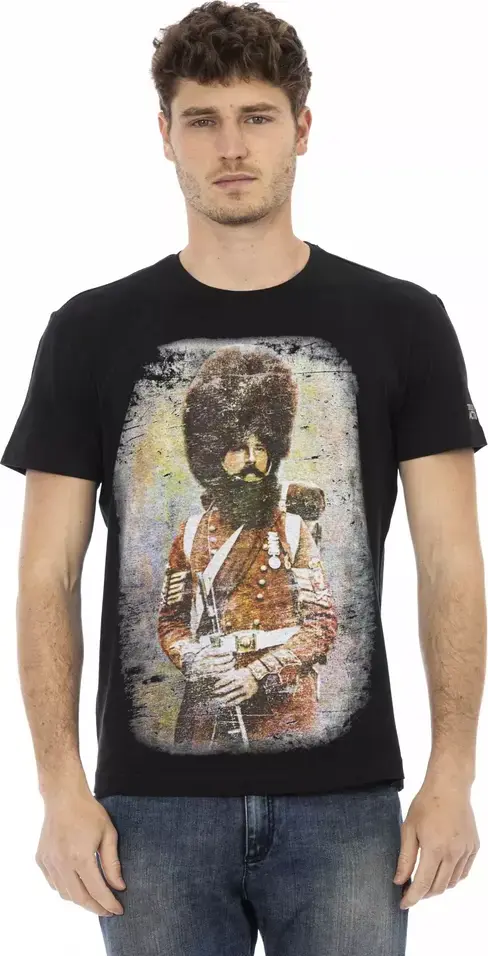 Black Cotton Men's T-Shirt