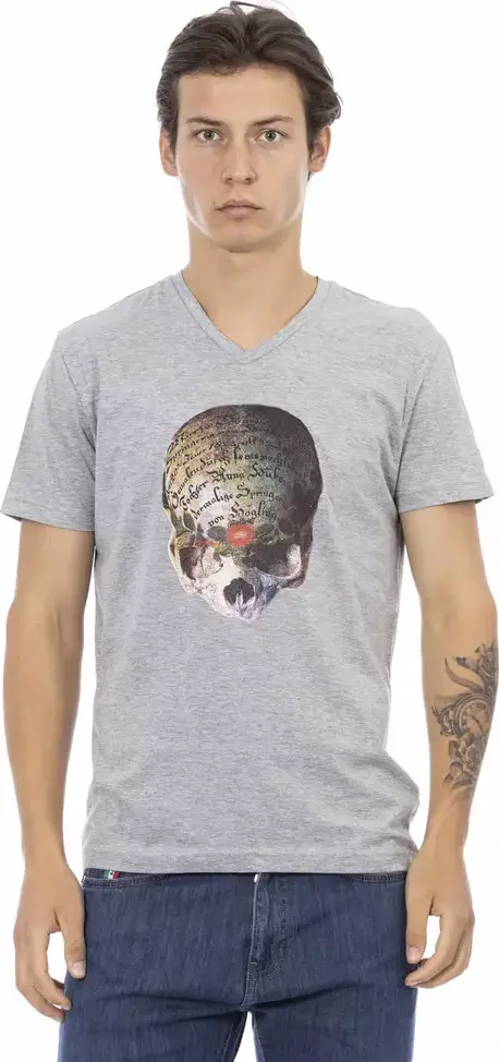 Gray Cotton Men's T-Shirt